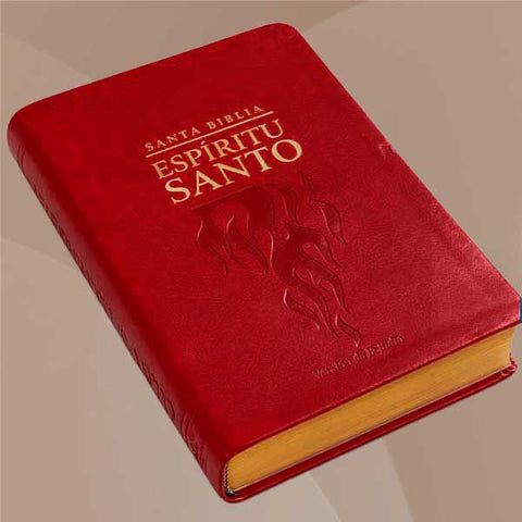 Biblia del Espíritu Santo Vino Tinto con canto Dorado