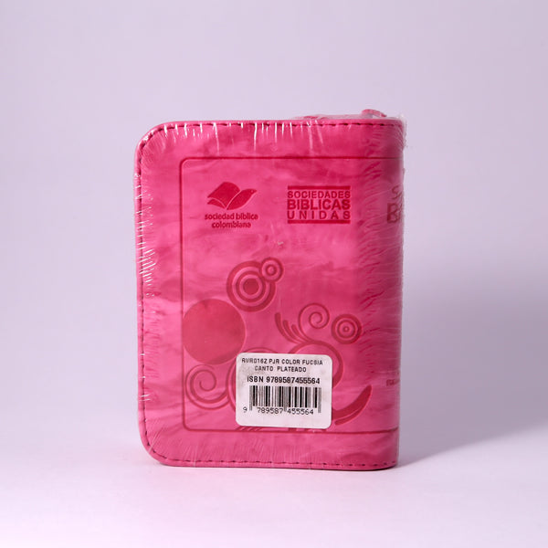 Biblia RVR 1960  DE BOLSILLO 0162 PJR COLOR FUCSIA CANTO PLATEADO